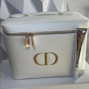Dior White and Gold Cosmetic Case